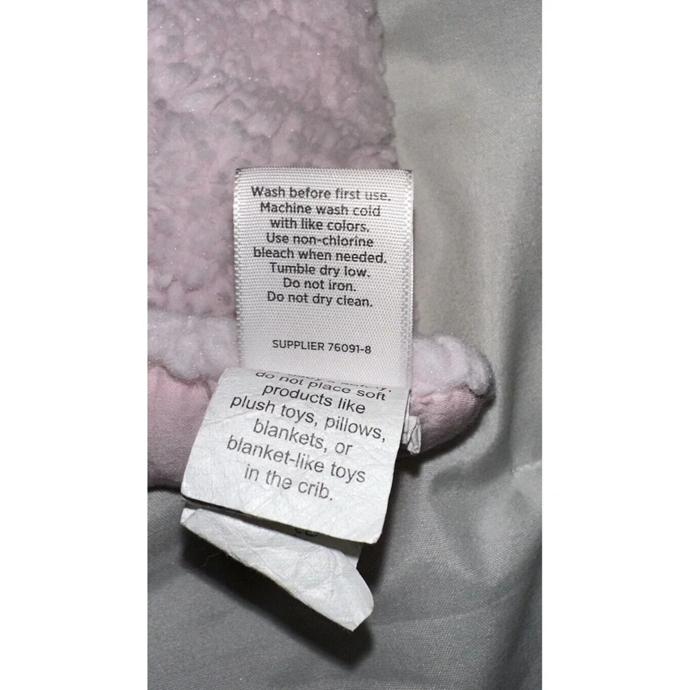 Okie Dokie Lovey Pink Bunny Rabbit Security Blanket Big Ears